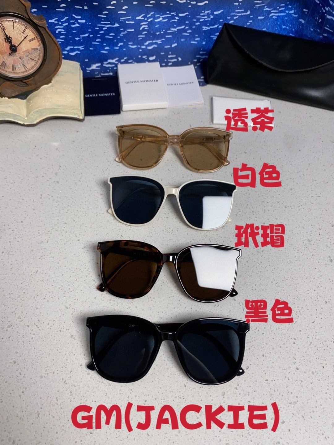 Gentle Moster(GM) 新款墨镜女高级感太阳镜男防紫外线开车眼镜 型号：JACKIE