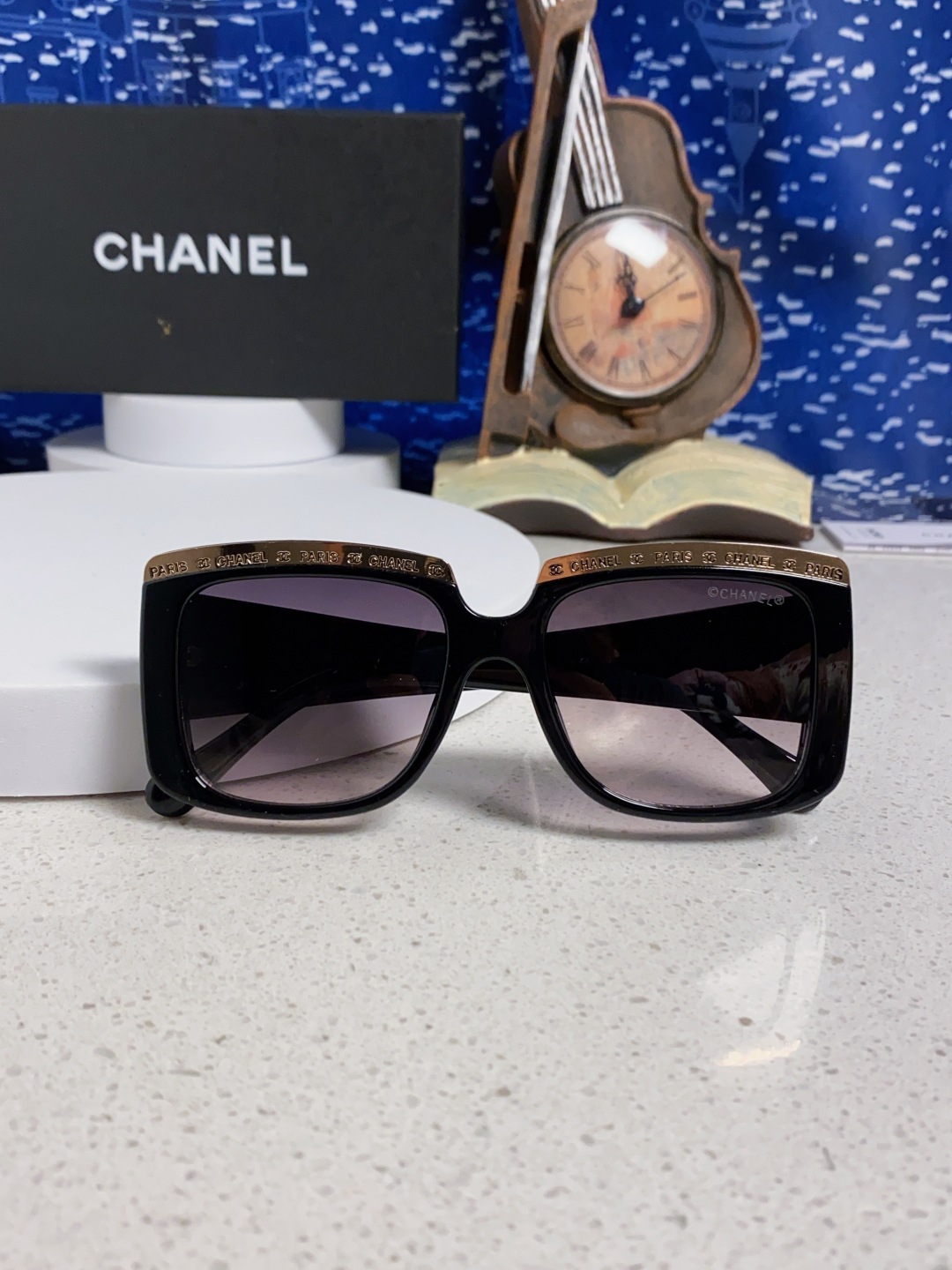  Chanel香奈儿 2025新款 大框方形金属边双C字母logo太阳镜墨镜 女士墨镜太阳镜