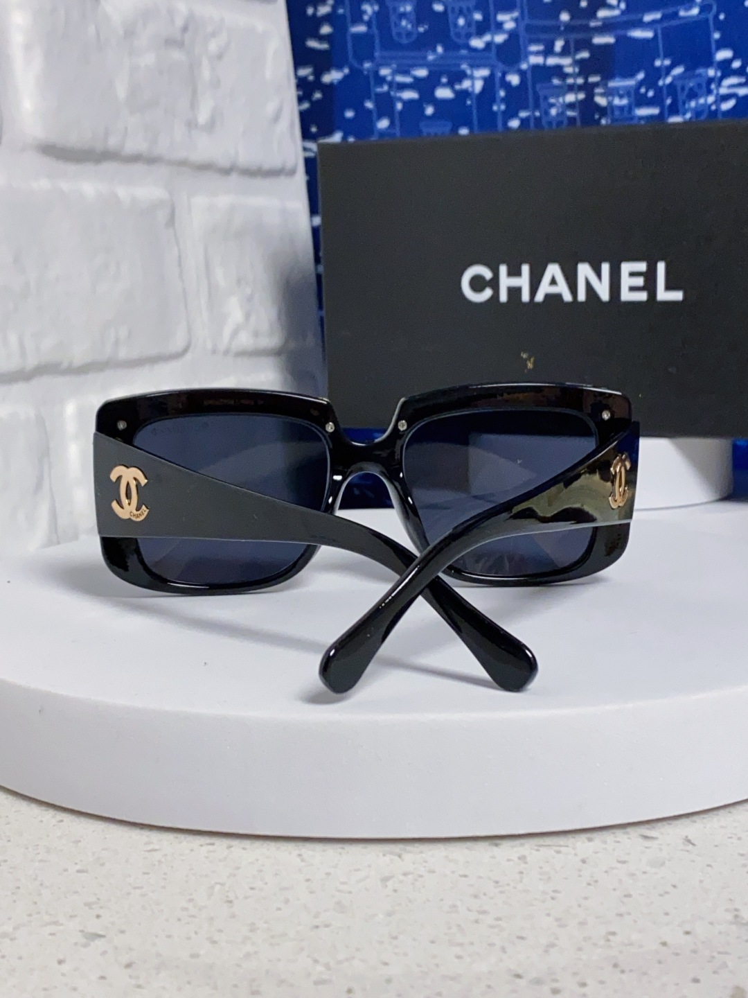  Chanel香奈儿 2025新款 大框方形金属边双C字母logo太阳镜墨镜 女士墨镜太阳镜
