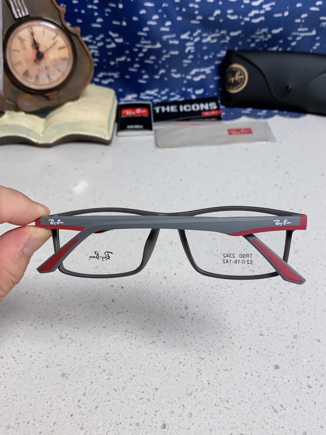  RAYBAN雷朋 博士眼镜老花眼镜男全框高清防蓝光定制中老年人眼镜可配镜用 款号：RB2342