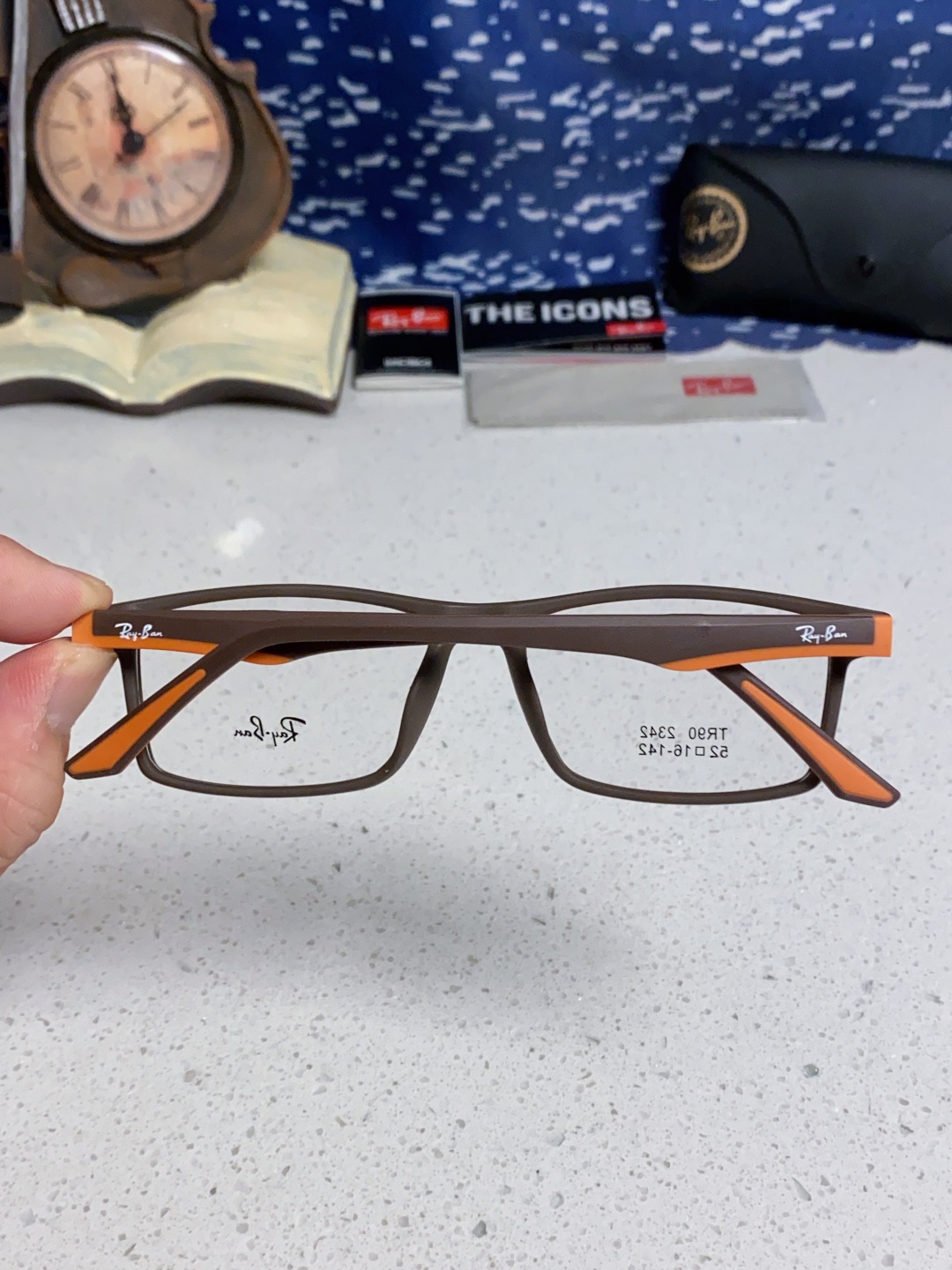  RAYBAN雷朋 博士眼镜老花眼镜男全框高清防蓝光定制中老年人眼镜可配镜用 款号：RB2342