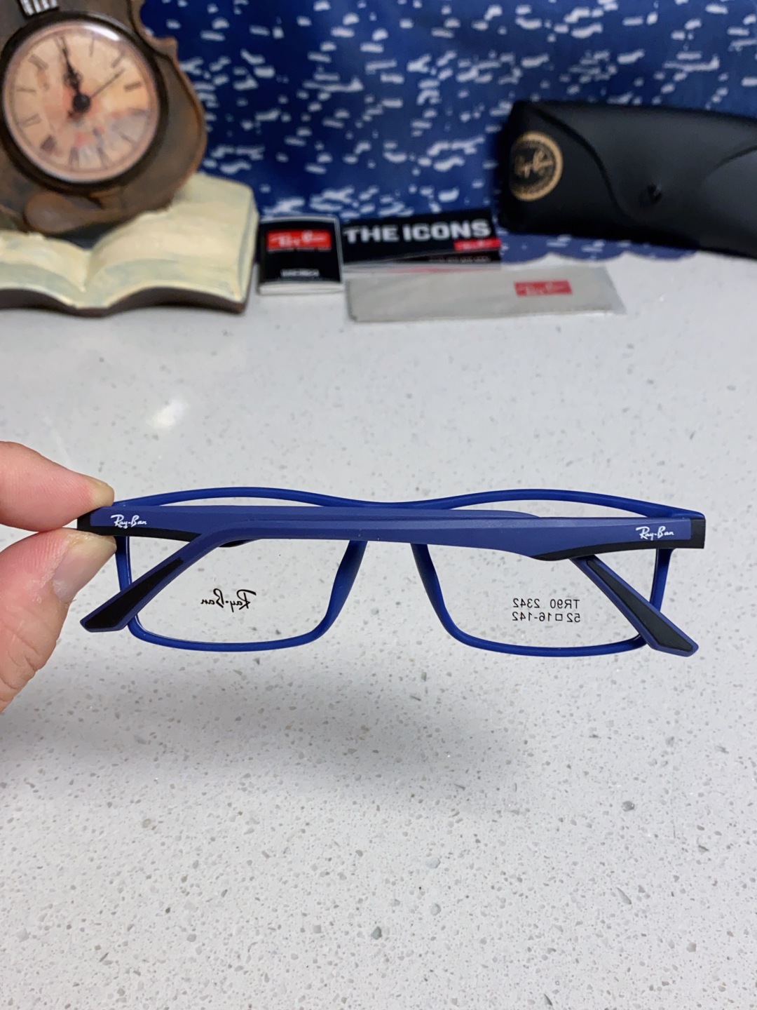  RAYBAN雷朋 博士眼镜老花眼镜男全框高清防蓝光定制中老年人眼镜可配镜用 款号：RB2342