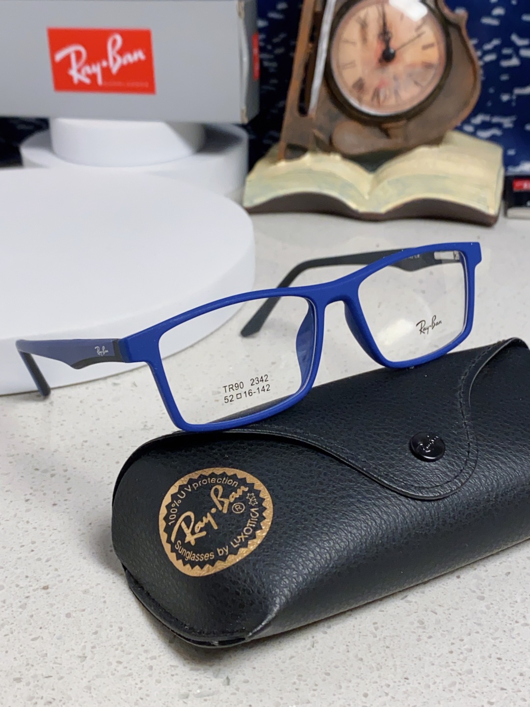  RAYBAN雷朋 博士眼镜老花眼镜男全框高清防蓝光定制中老年人眼镜可配镜用 款号：RB2342