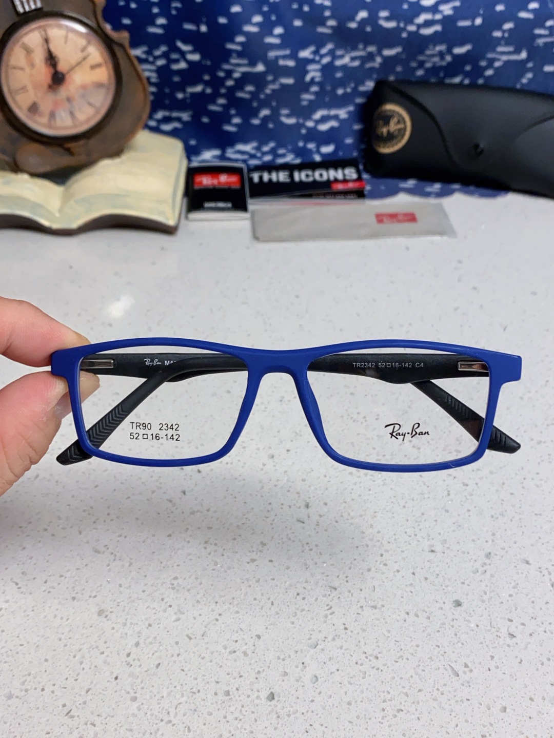  RAYBAN雷朋 博士眼镜老花眼镜男全框高清防蓝光定制中老年人眼镜可配镜用 款号：RB2342