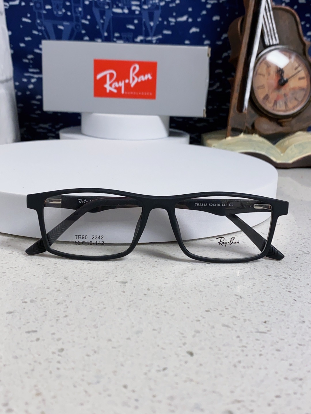  RAYBAN雷朋 博士眼镜老花眼镜男全框高清防蓝光定制中老年人眼镜可配镜用 款号：RB2342