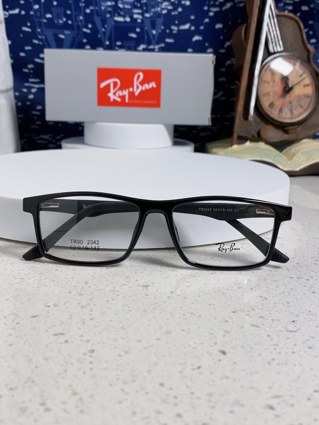  RAYBAN雷朋 博士眼镜老花眼镜男全框高清防蓝光定制中老年人眼镜可配镜用 款号：RB2342