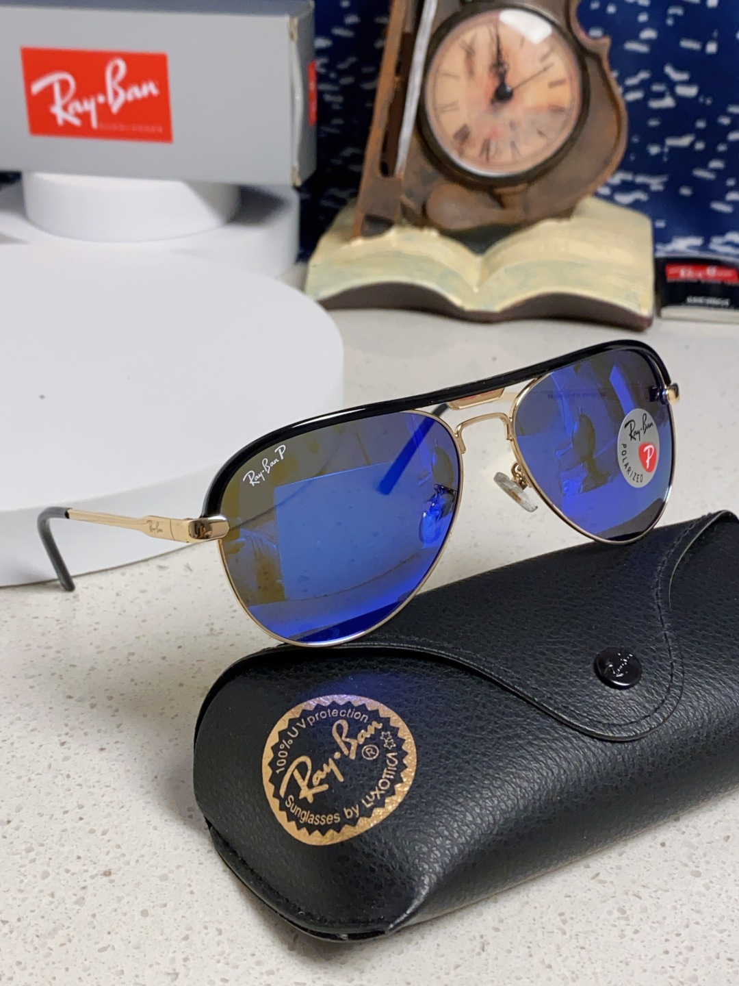 RayBan雷朋 2025新款偏光大框飞行员蛤蟆镜男士太阳镜开车大脸墨镜男高级感痞帅钓鱼 RB3409