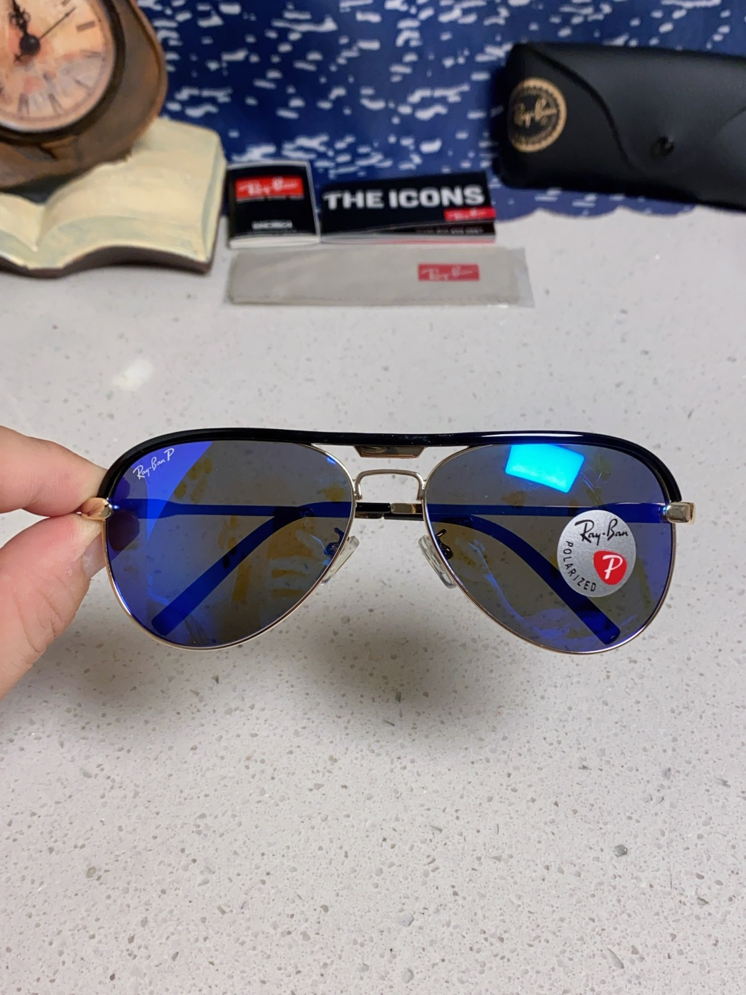 RayBan雷朋 2025新款偏光大框飞行员蛤蟆镜男士太阳镜开车大脸墨镜男高级感痞帅钓鱼 RB3409