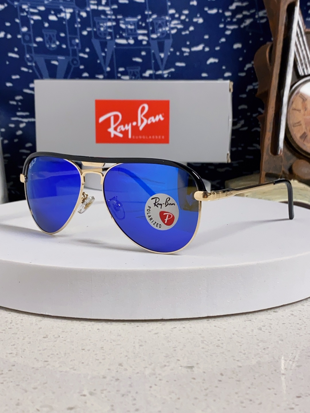 RayBan雷朋 2025新款偏光大框飞行员蛤蟆镜男士太阳镜开车大脸墨镜男高级感痞帅钓鱼 RB3409