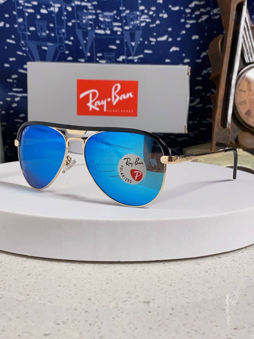 RayBan雷朋 2025新款偏光大框飞行员蛤蟆镜男士太阳镜开车大脸墨镜男高级感痞帅钓鱼 RB3409