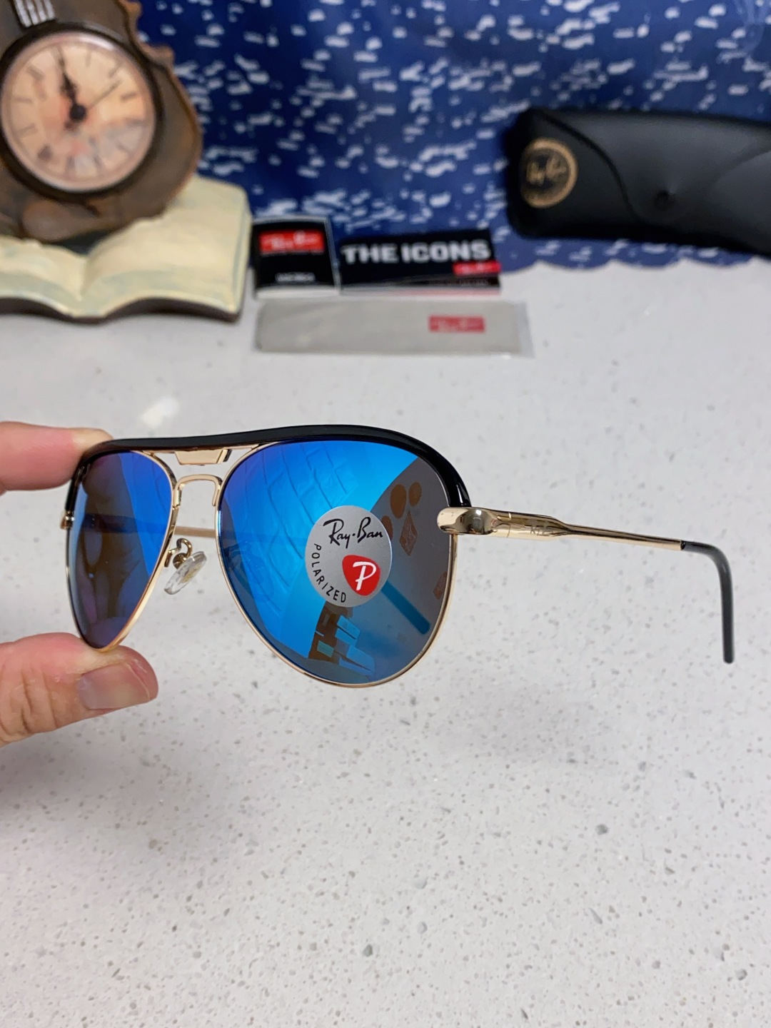 RayBan雷朋 2025新款偏光大框飞行员蛤蟆镜男士太阳镜开车大脸墨镜男高级感痞帅钓鱼 RB3409