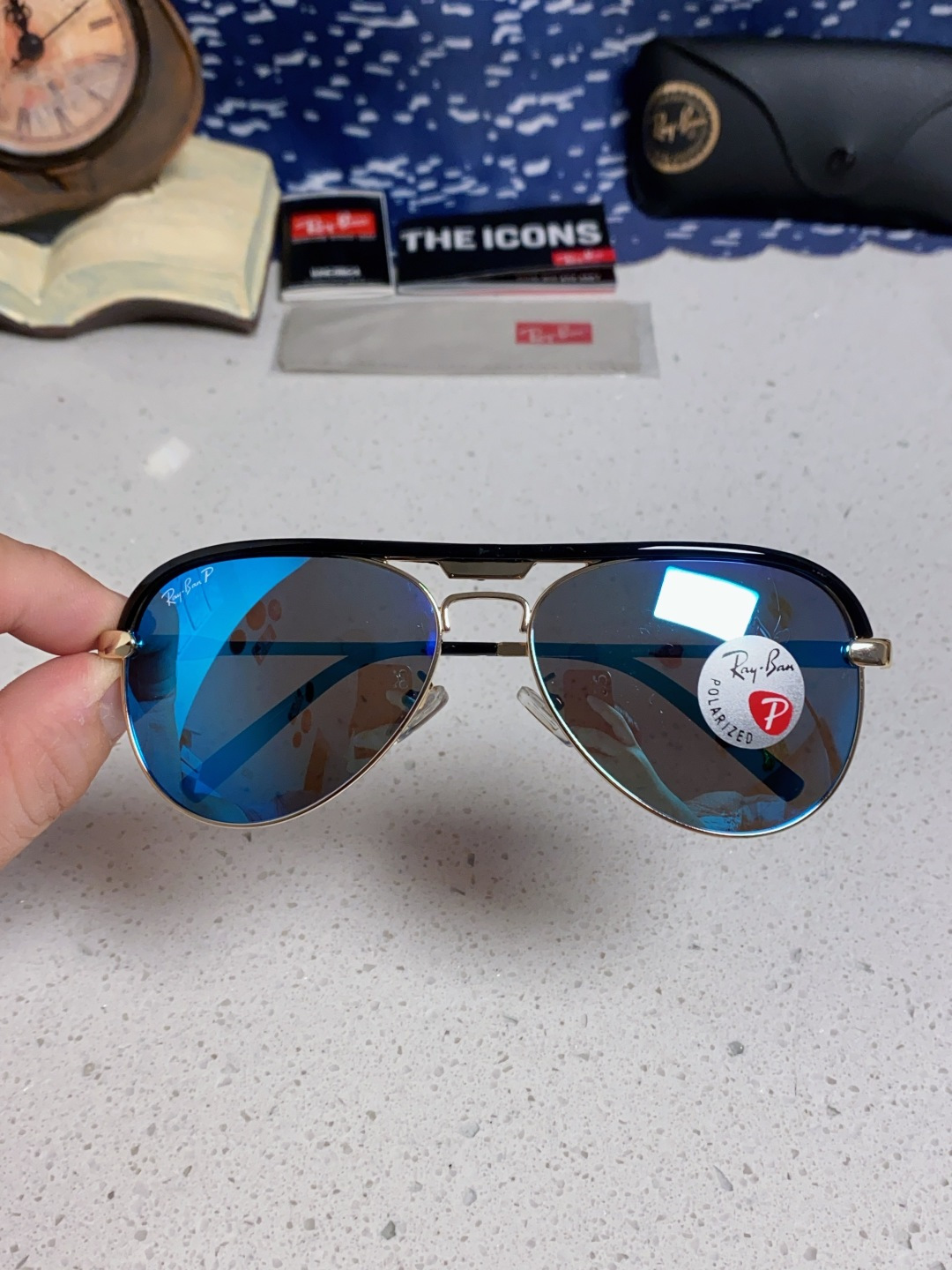 RayBan雷朋 2025新款偏光大框飞行员蛤蟆镜男士太阳镜开车大脸墨镜男高级感痞帅钓鱼 RB3409