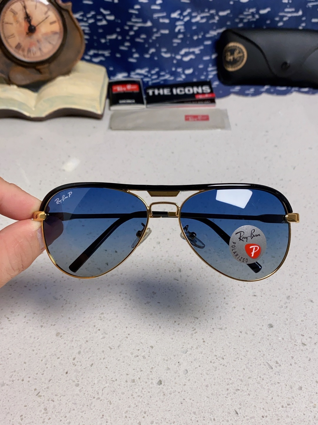 RayBan雷朋 2025新款偏光大框飞行员蛤蟆镜男士太阳镜开车大脸墨镜男高级感痞帅钓鱼 RB3409