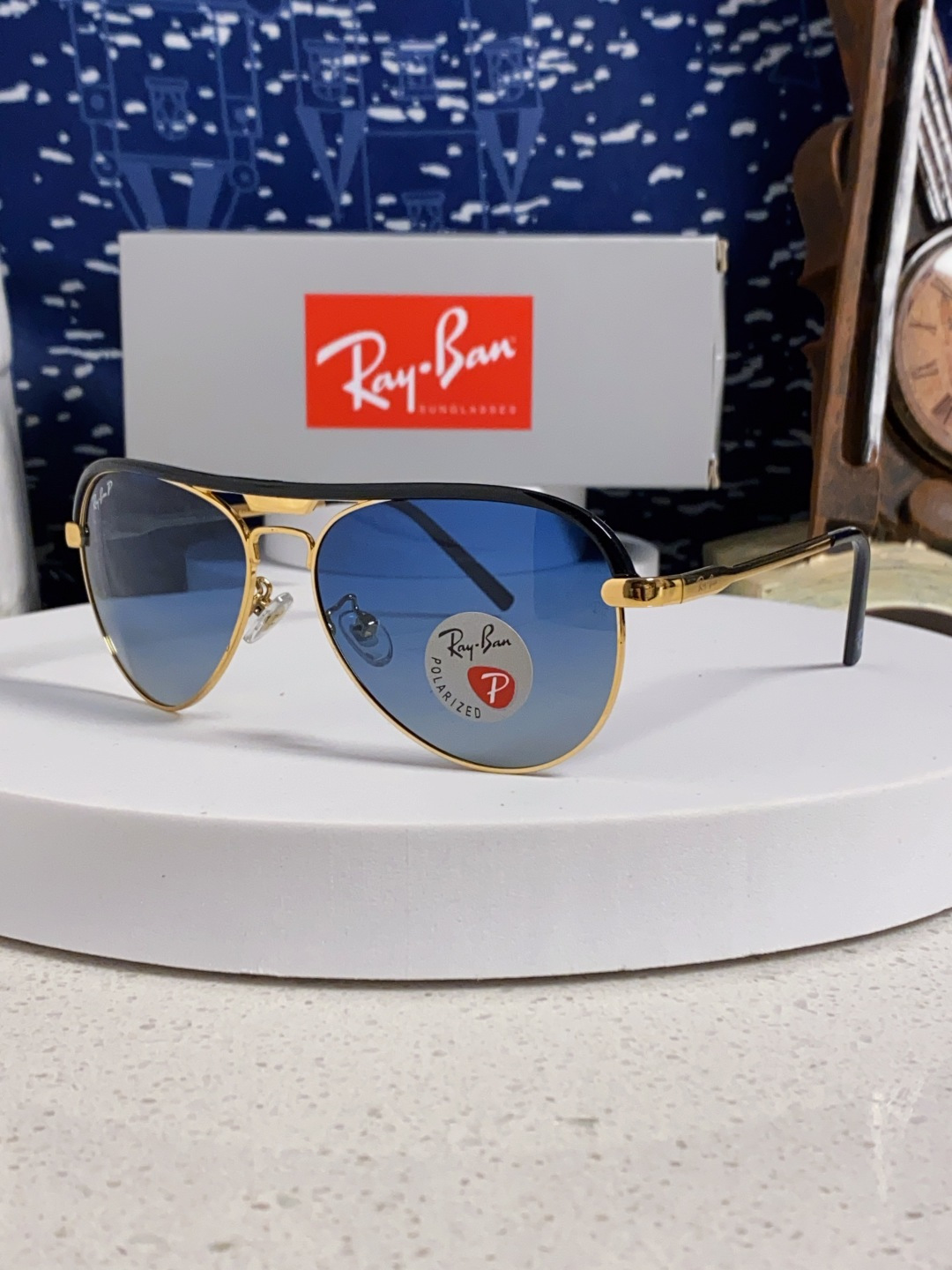 RayBan雷朋 2025新款偏光大框飞行员蛤蟆镜男士太阳镜开车大脸墨镜男高级感痞帅钓鱼 RB3409