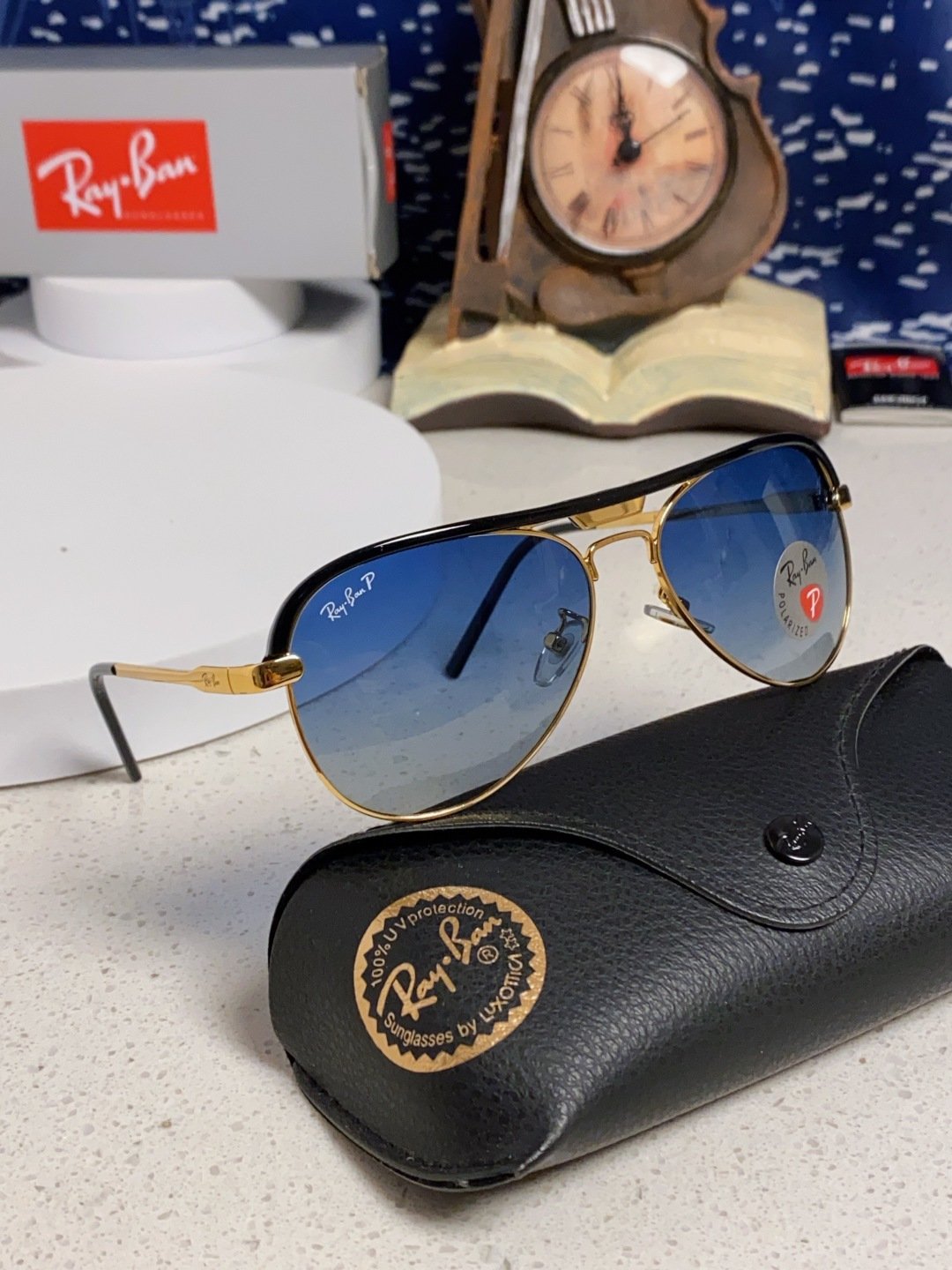 RayBan雷朋 2025新款偏光大框飞行员蛤蟆镜男士太阳镜开车大脸墨镜男高级感痞帅钓鱼 RB3409