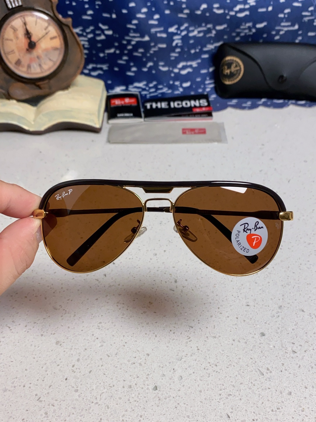 RayBan雷朋 2025新款偏光大框飞行员蛤蟆镜男士太阳镜开车大脸墨镜男高级感痞帅钓鱼 RB3409