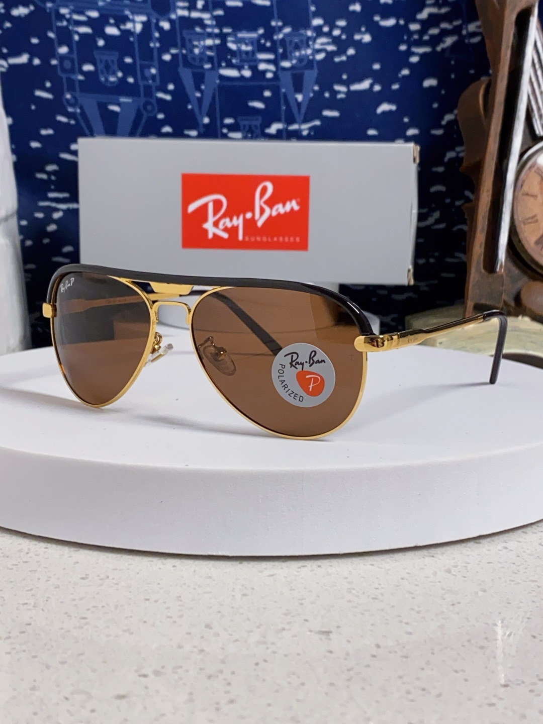 RayBan雷朋 2025新款偏光大框飞行员蛤蟆镜男士太阳镜开车大脸墨镜男高级感痞帅钓鱼 RB3409