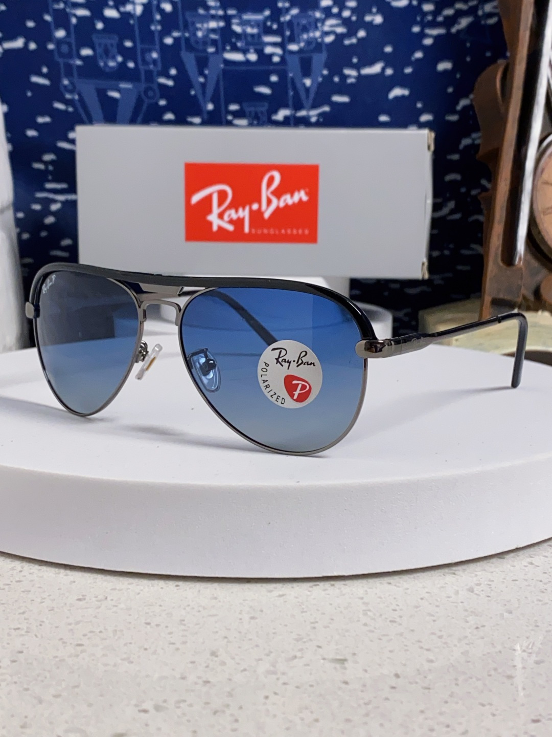 RayBan雷朋 2025新款偏光大框飞行员蛤蟆镜男士太阳镜开车大脸墨镜男高级感痞帅钓鱼 RB3409