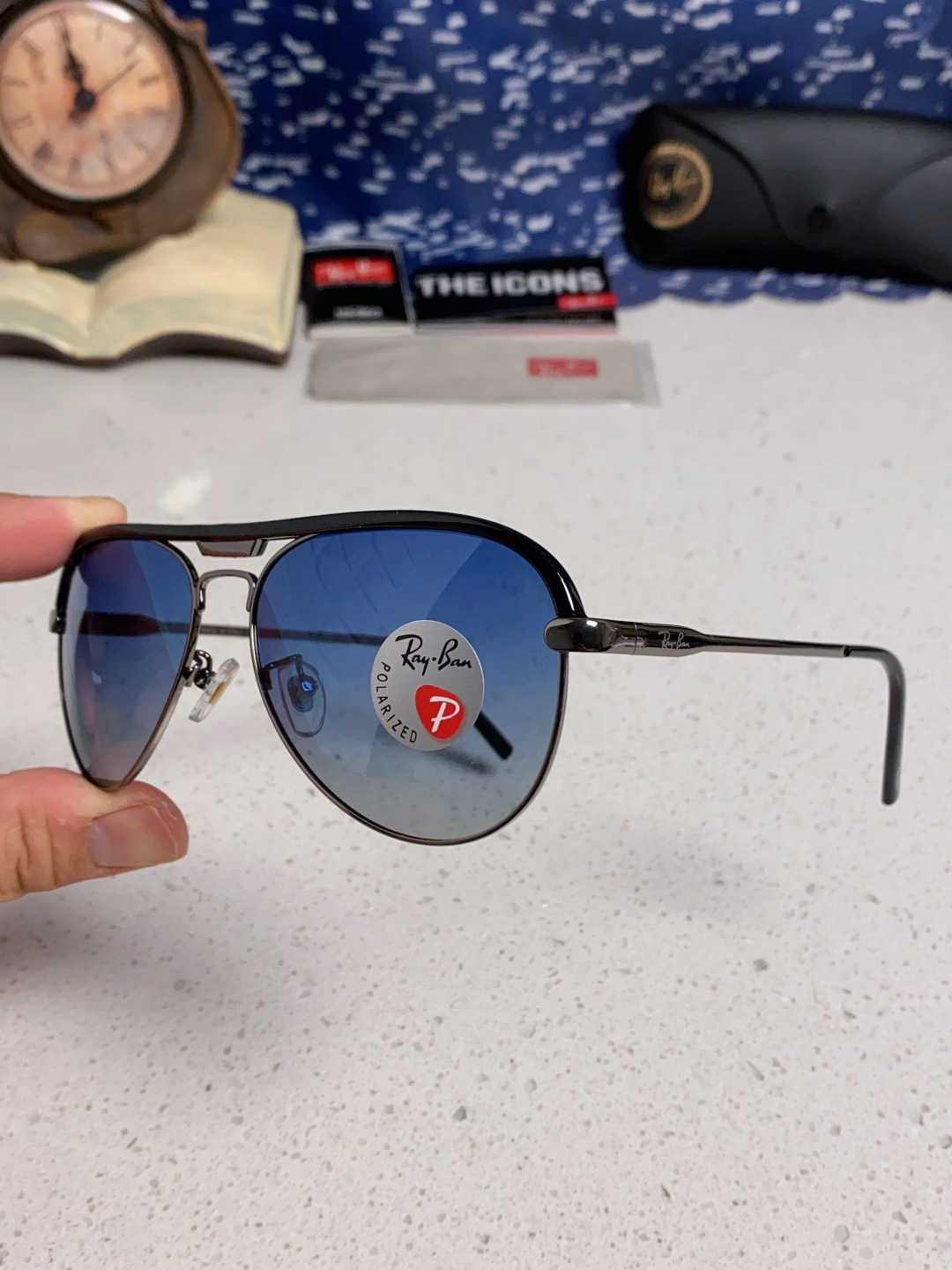 RayBan雷朋 2025新款偏光大框飞行员蛤蟆镜男士太阳镜开车大脸墨镜男高级感痞帅钓鱼 RB3409