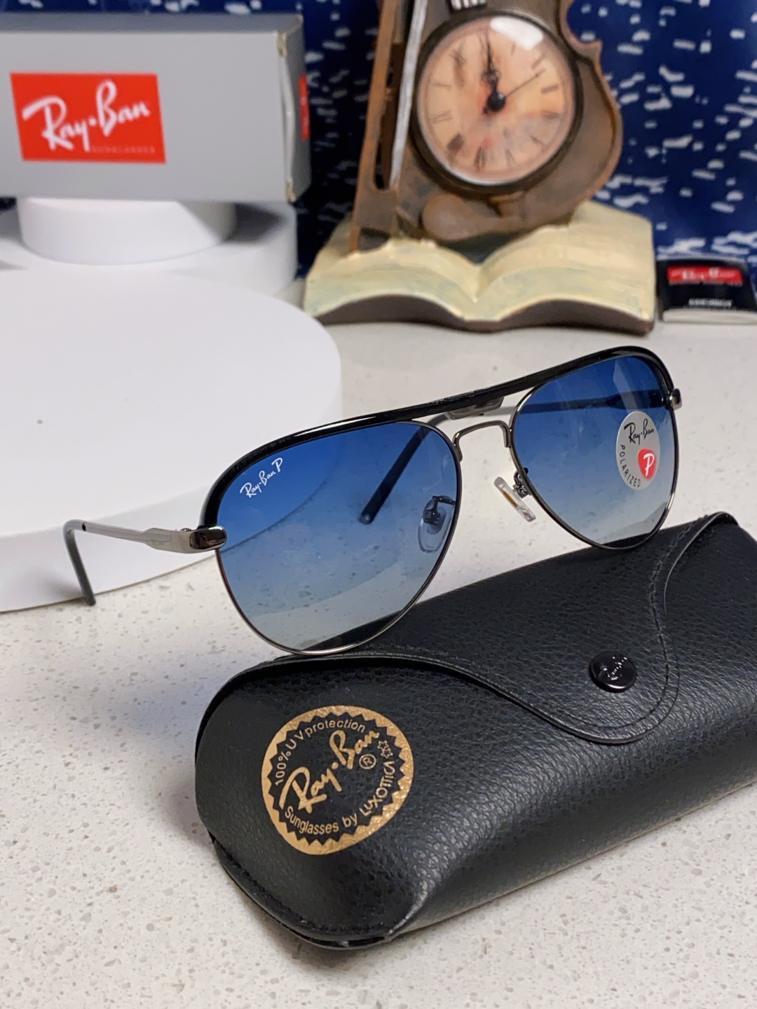 RayBan雷朋 2025新款偏光大框飞行员蛤蟆镜男士太阳镜开车大脸墨镜男高级感痞帅钓鱼 RB3409