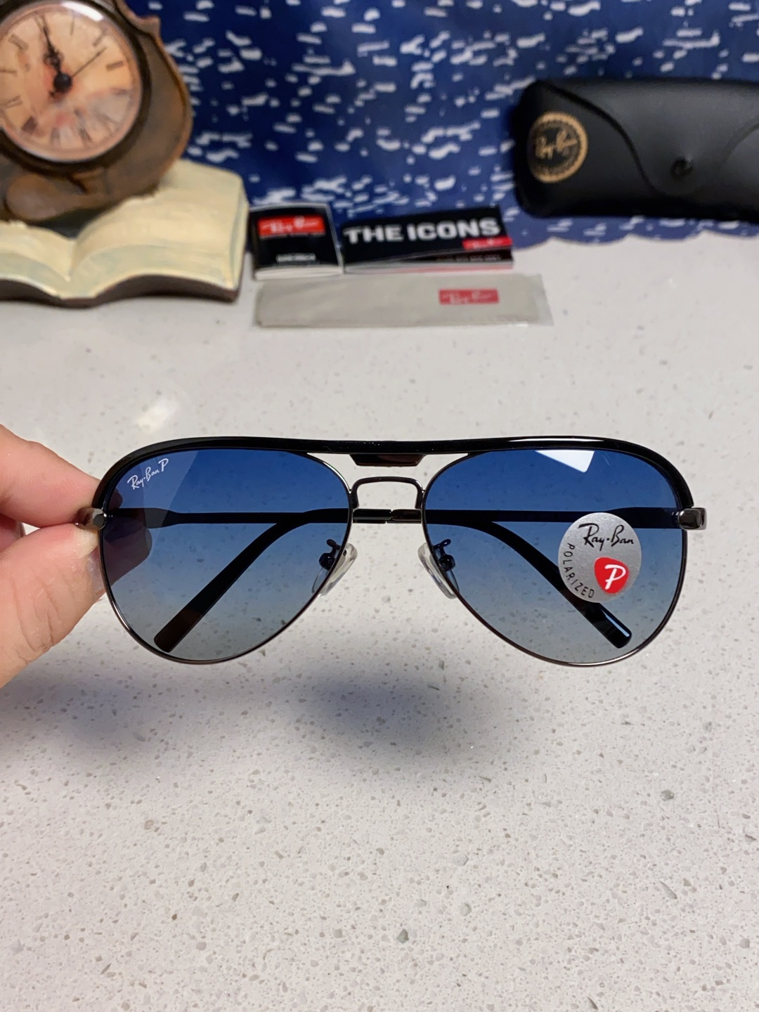 RayBan雷朋 2025新款偏光大框飞行员蛤蟆镜男士太阳镜开车大脸墨镜男高级感痞帅钓鱼 RB3409