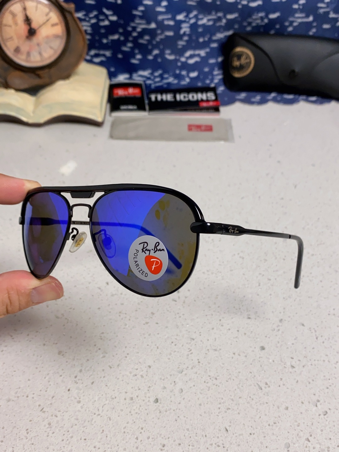 RayBan雷朋 2025新款偏光大框飞行员蛤蟆镜男士太阳镜开车大脸墨镜男高级感痞帅钓鱼 RB3409