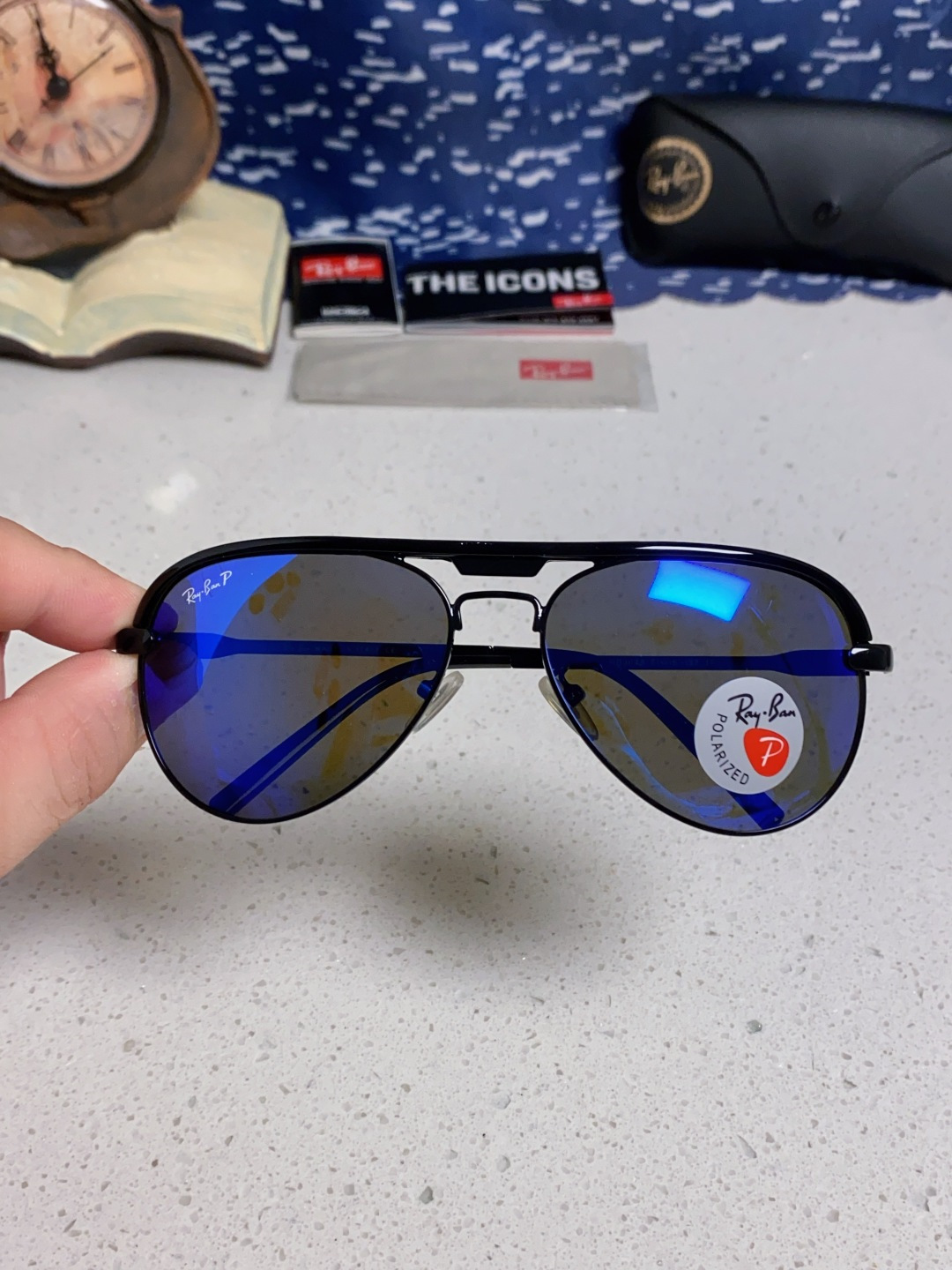 RayBan雷朋 2025新款偏光大框飞行员蛤蟆镜男士太阳镜开车大脸墨镜男高级感痞帅钓鱼 RB3409