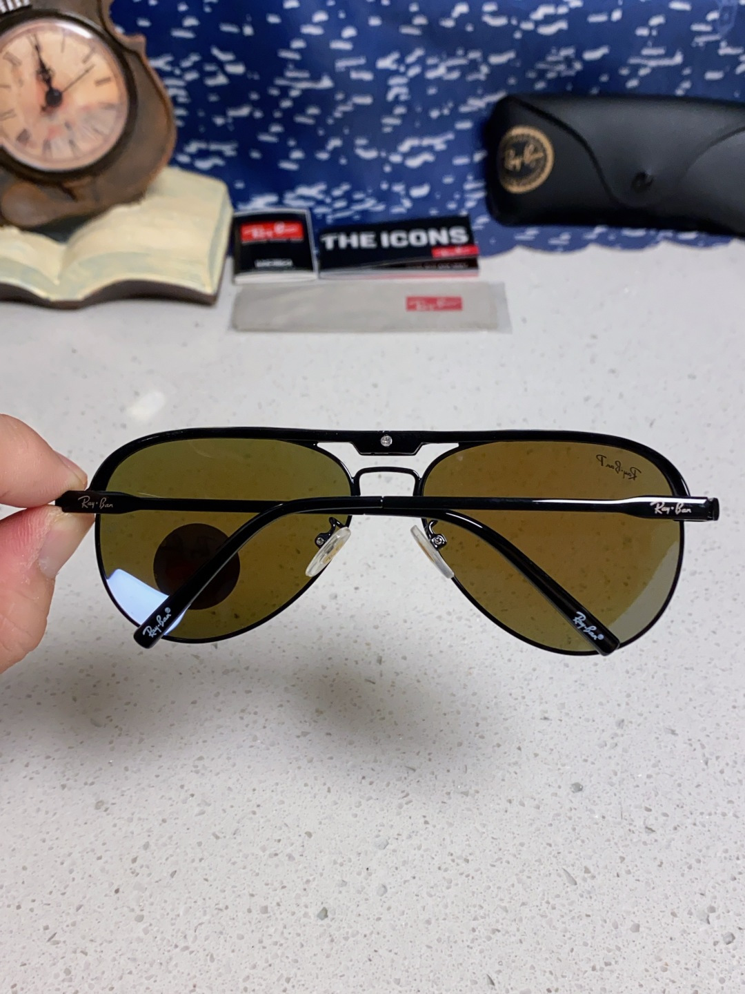 RayBan雷朋 2025新款偏光大框飞行员蛤蟆镜男士太阳镜开车大脸墨镜男高级感痞帅钓鱼 RB3409