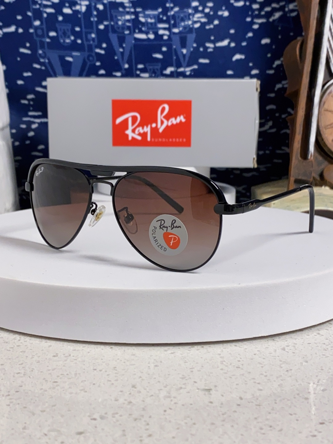 RayBan雷朋 2025新款偏光大框飞行员蛤蟆镜男士太阳镜开车大脸墨镜男高级感痞帅钓鱼 RB3409