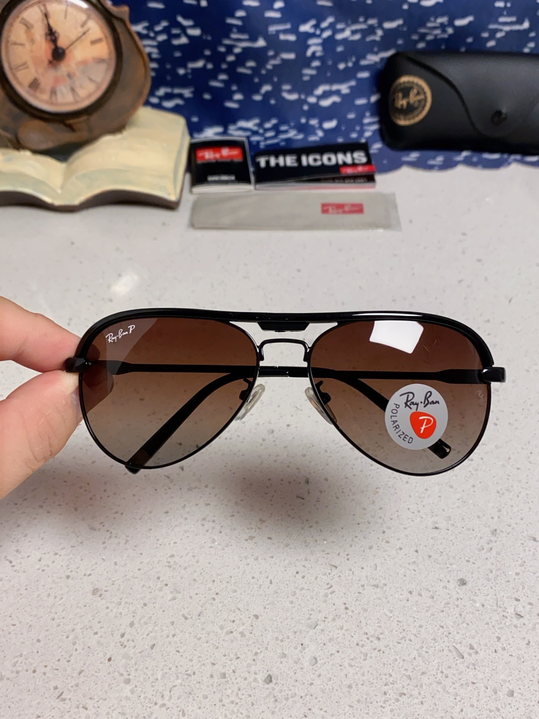 RayBan雷朋 2025新款偏光大框飞行员蛤蟆镜男士太阳镜开车大脸墨镜男高级感痞帅钓鱼 RB3409