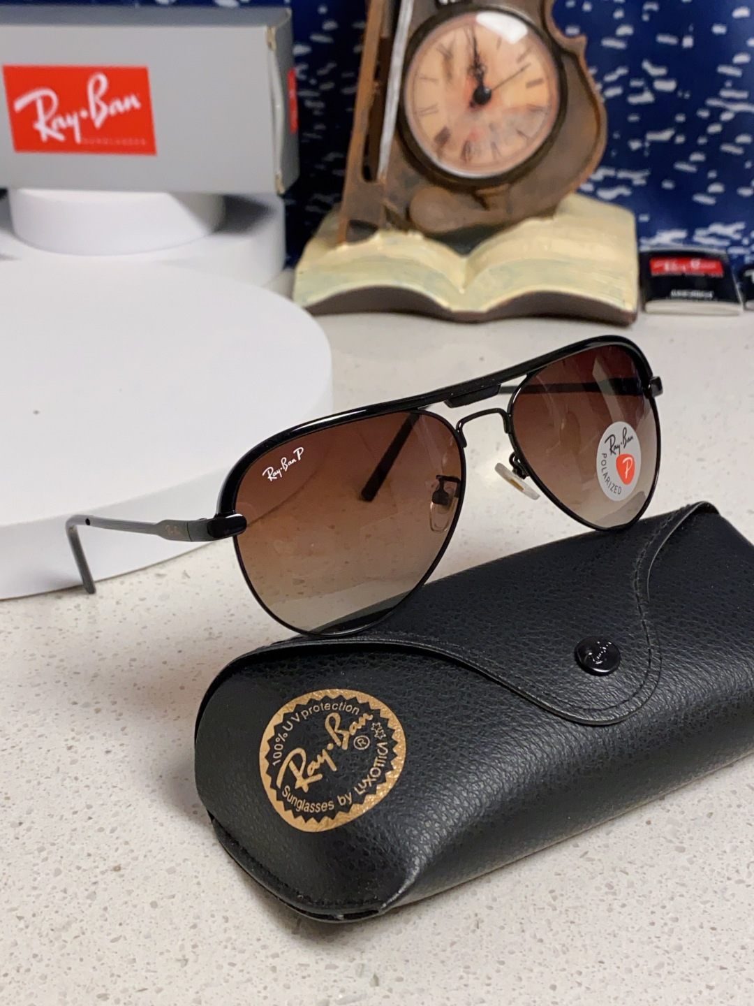 RayBan雷朋 2025新款偏光大框飞行员蛤蟆镜男士太阳镜开车大脸墨镜男高级感痞帅钓鱼 RB3409