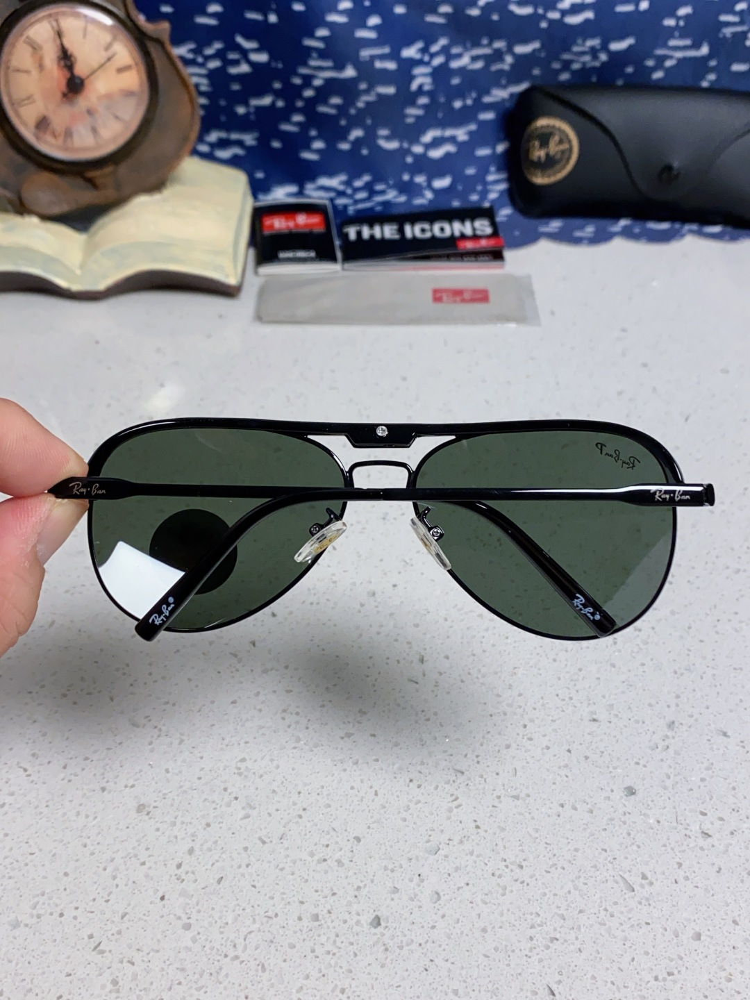 RayBan雷朋 2025新款偏光大框飞行员蛤蟆镜男士太阳镜开车大脸墨镜男高级感痞帅钓鱼 RB3409