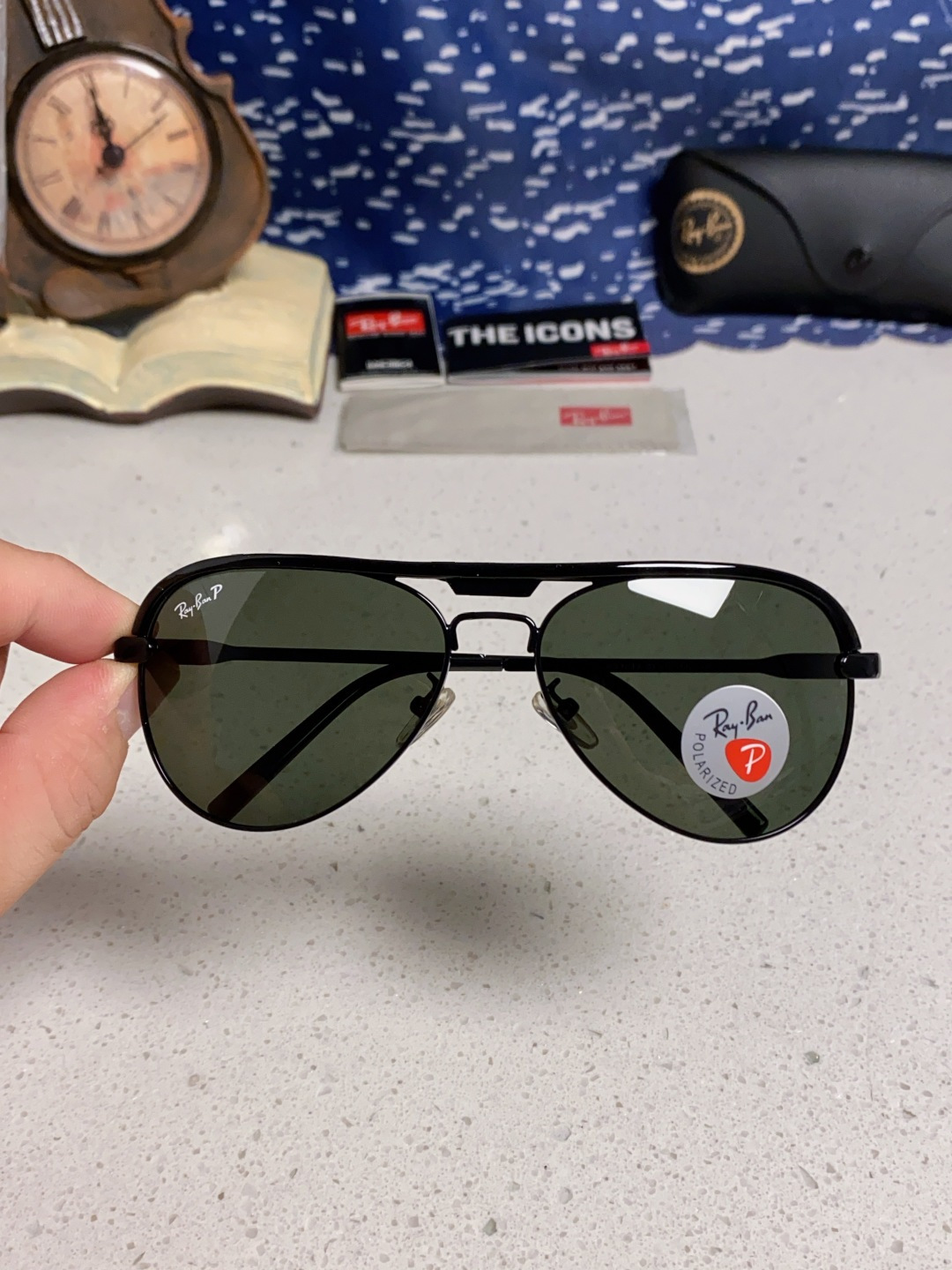 RayBan雷朋 2025新款偏光大框飞行员蛤蟆镜男士太阳镜开车大脸墨镜男高级感痞帅钓鱼 RB3409