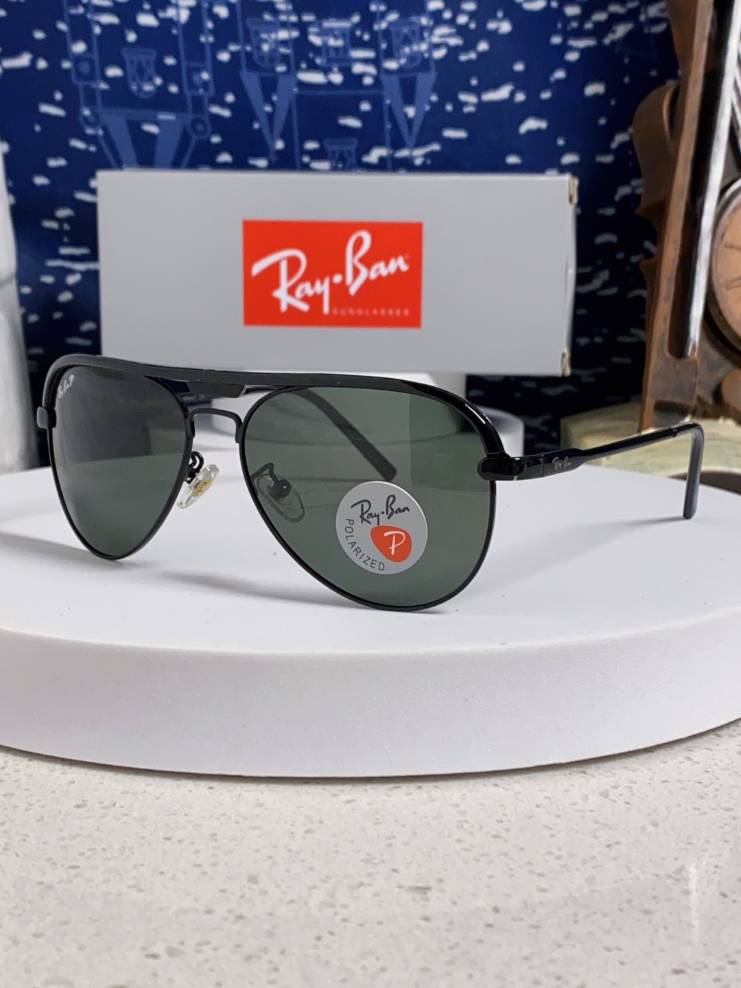 RayBan雷朋 2025新款偏光大框飞行员蛤蟆镜男士太阳镜开车大脸墨镜男高级感痞帅钓鱼 RB3409