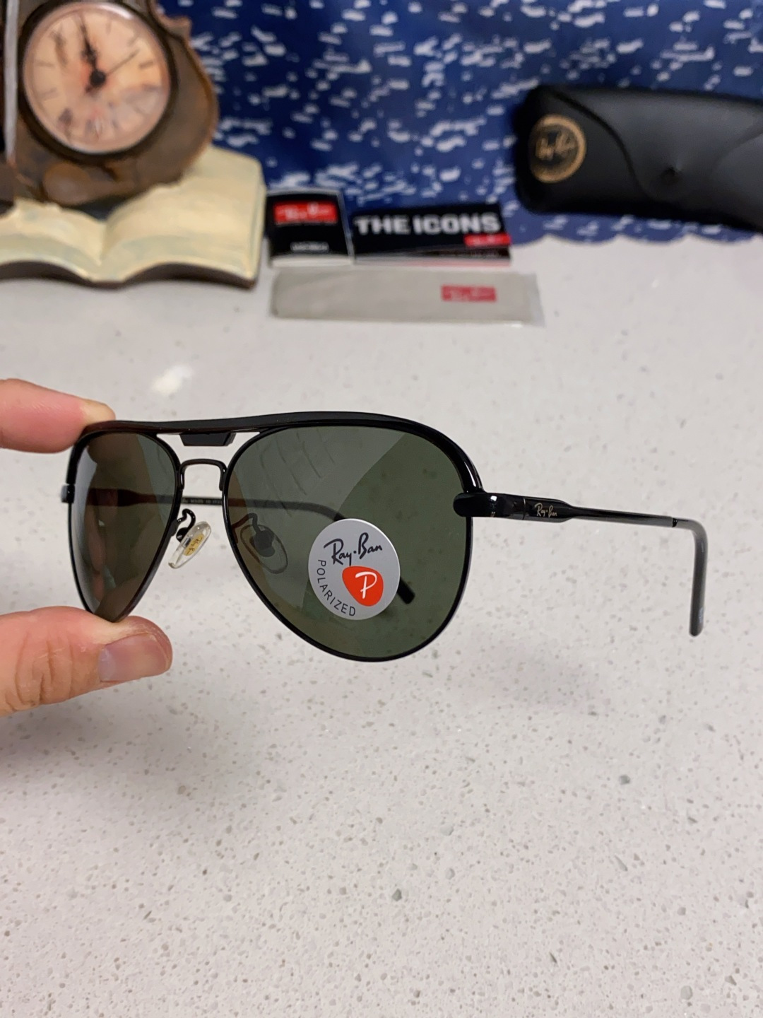 RayBan雷朋 2025新款偏光大框飞行员蛤蟆镜男士太阳镜开车大脸墨镜男高级感痞帅钓鱼 RB3409