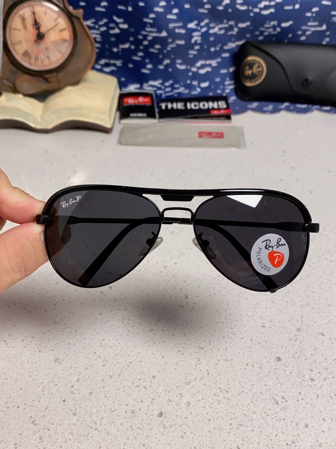 RayBan雷朋 2025新款偏光大框飞行员蛤蟆镜男士太阳镜开车大脸墨镜男高级感痞帅钓鱼 RB3409