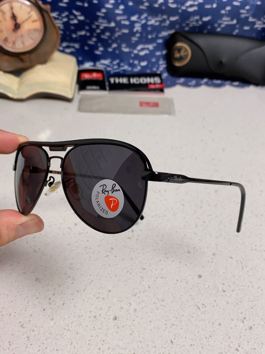 RayBan雷朋 2025新款偏光大框飞行员蛤蟆镜男士太阳镜开车大脸墨镜男高级感痞帅钓鱼 RB3409