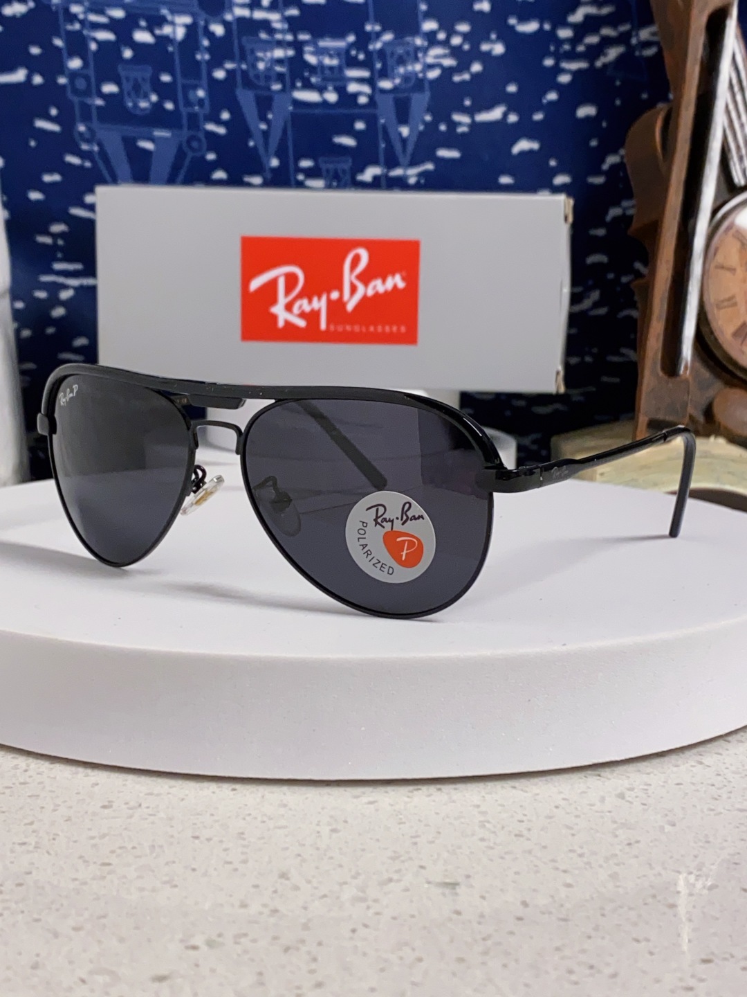 RayBan雷朋 2025新款偏光大框飞行员蛤蟆镜男士太阳镜开车大脸墨镜男高级感痞帅钓鱼 RB3409