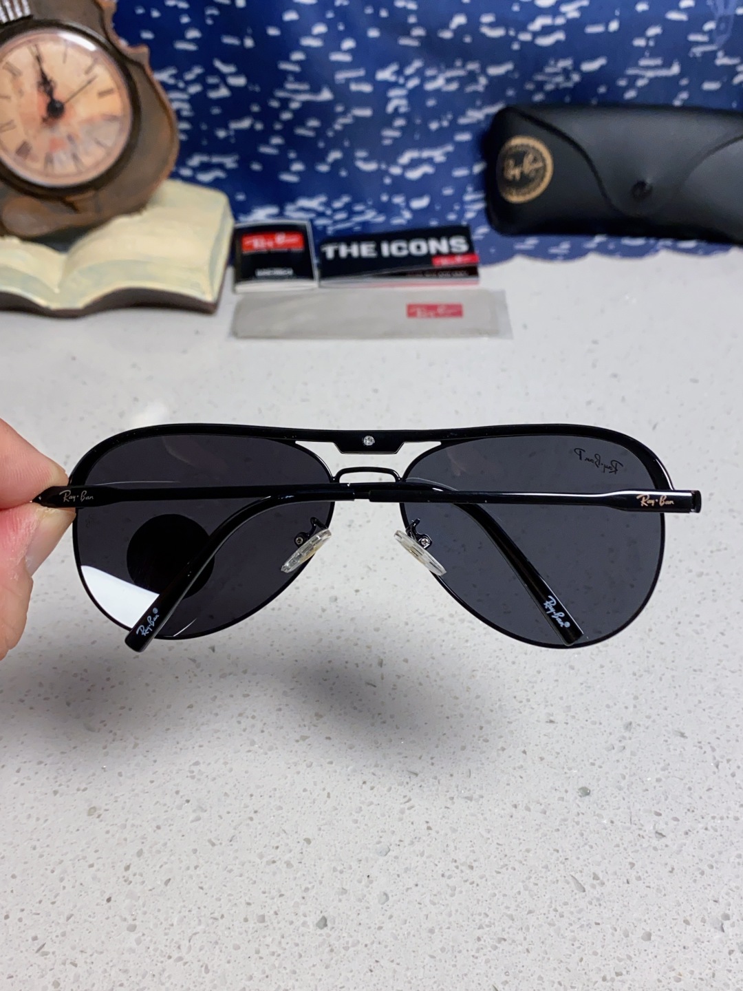 RayBan雷朋 2025新款偏光大框飞行员蛤蟆镜男士太阳镜开车大脸墨镜男高级感痞帅钓鱼 RB3409