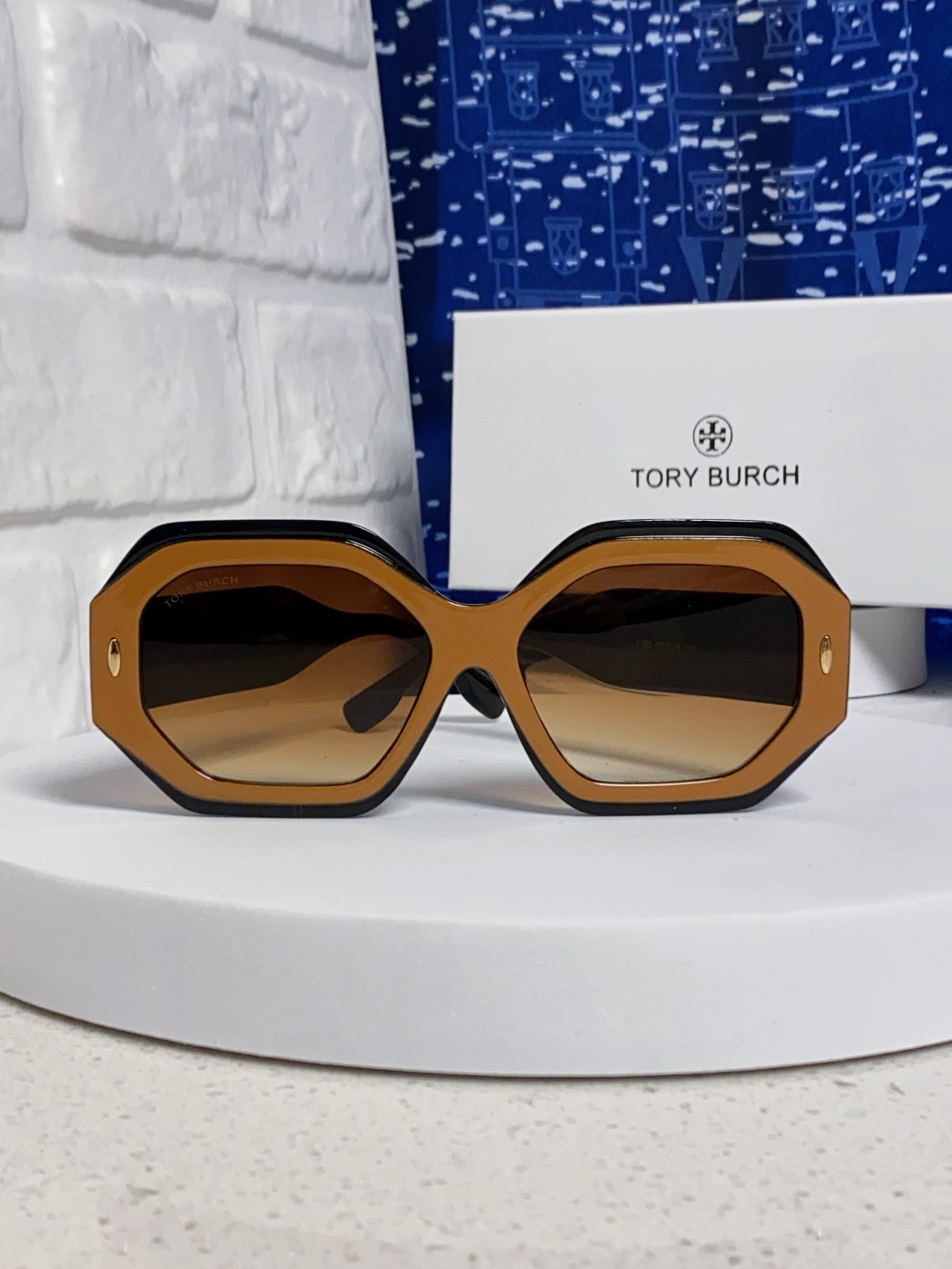  Tory Burch托里伯奇 全框太阳镜 不规则镜框 朋克个性时尚太阳镜 男女通用