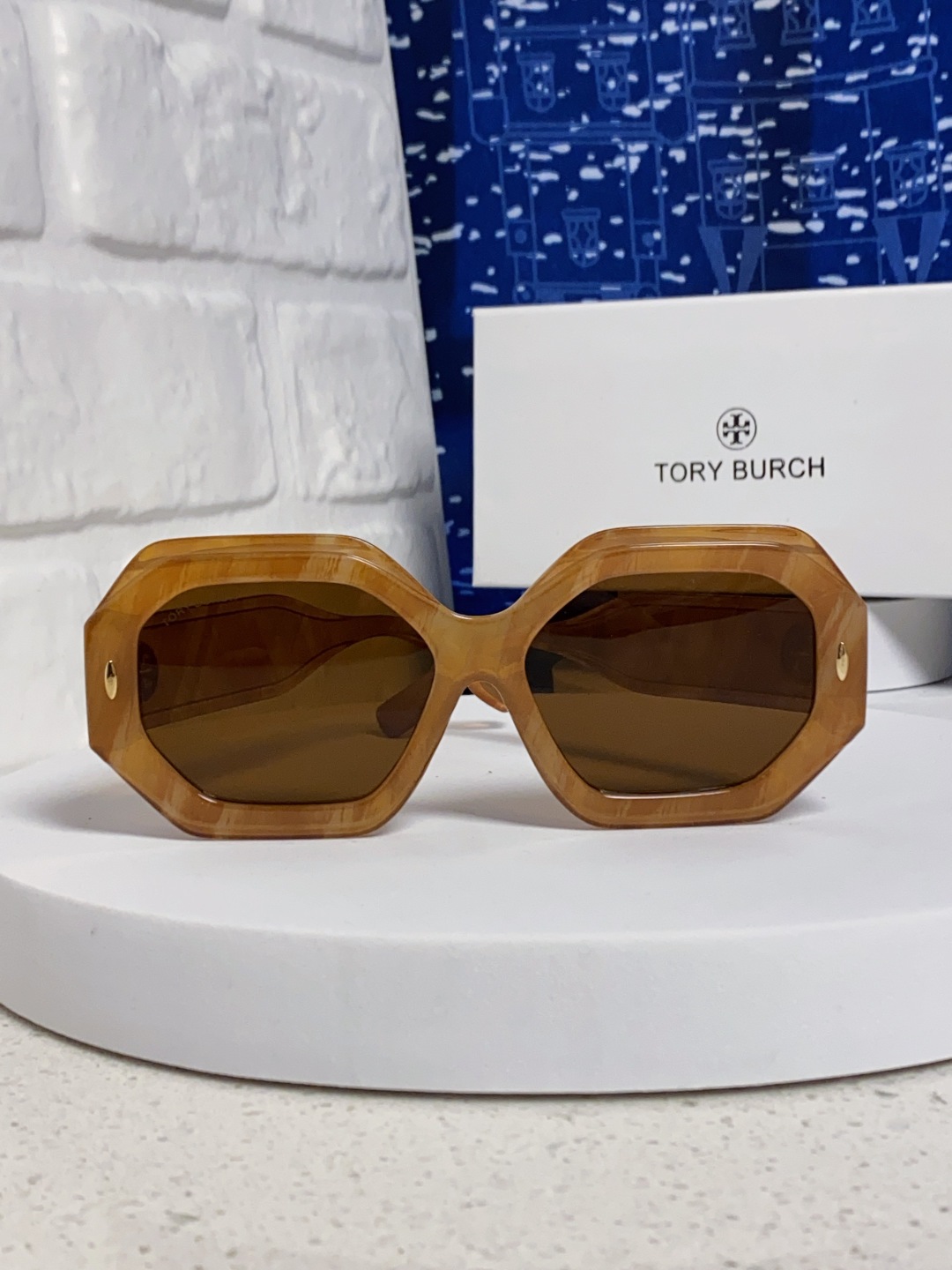  Tory Burch托里伯奇 全框太阳镜 不规则镜框 朋克个性时尚太阳镜 男女通用