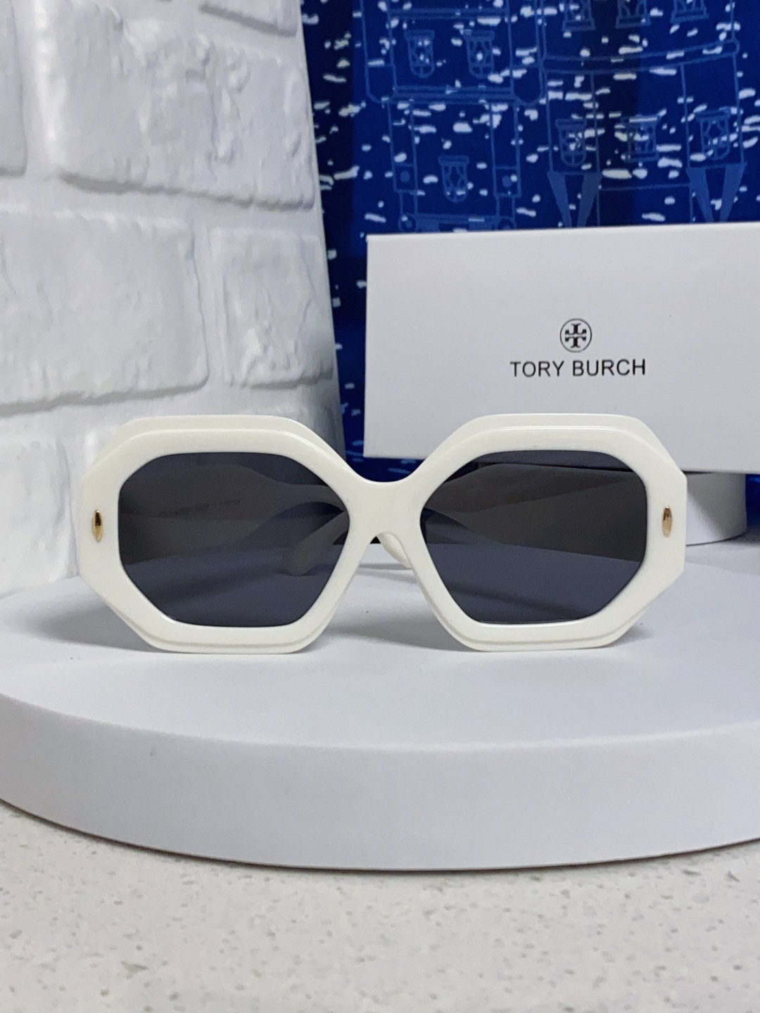  Tory Burch托里伯奇 全框太阳镜 不规则镜框 朋克个性时尚太阳镜 男女通用