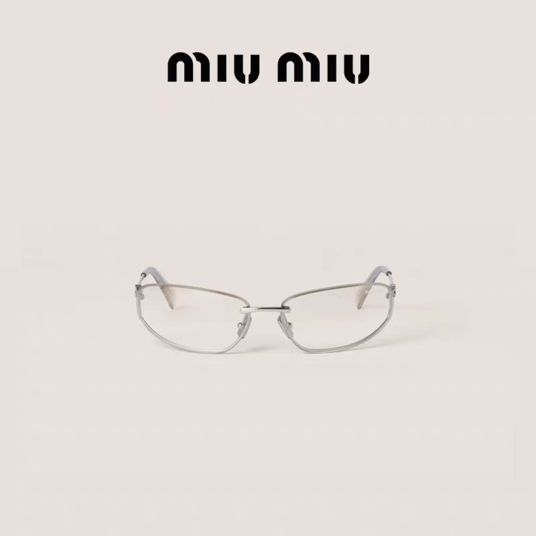  MIUMIU缪缪 2025新款欧美奢华女街拍弧形超轻太阳眼欧洲站网红旅游防紫外线墨镜 