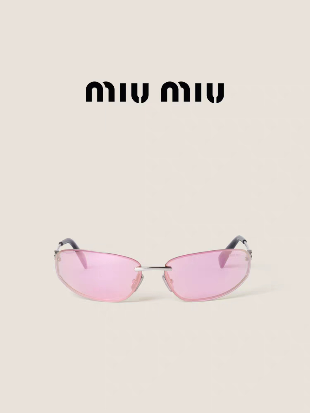  MIUMIU缪缪 2025新款欧美奢华女街拍弧形超轻太阳眼欧洲站网红旅游防紫外线墨镜 