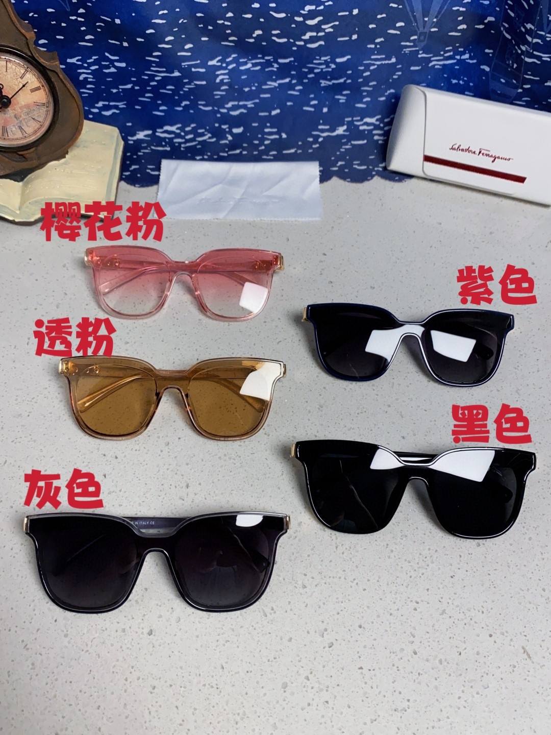  Ferragamo菲拉格慕 2025夏季新款 黑超墨镜经典时尚街拍太阳镜 简约百搭欧美 男女通用