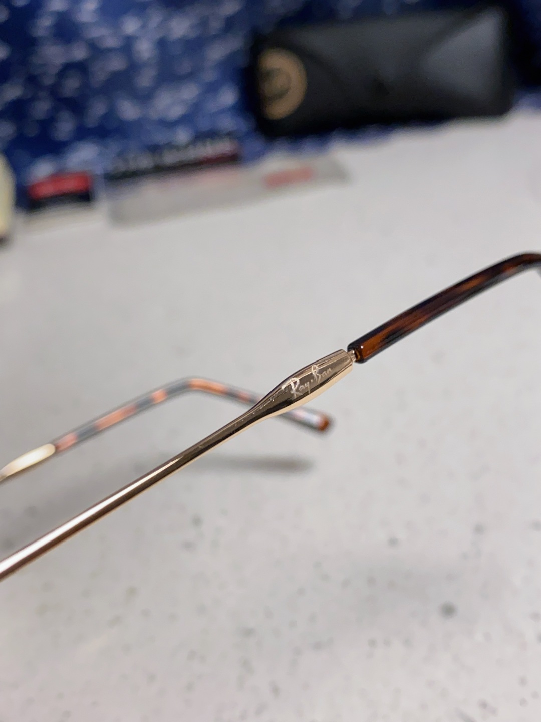 RayBan雷朋 2025新款太阳眼镜金属双梁多边形 康目色时尚眼镜男女墨镜 RB3707