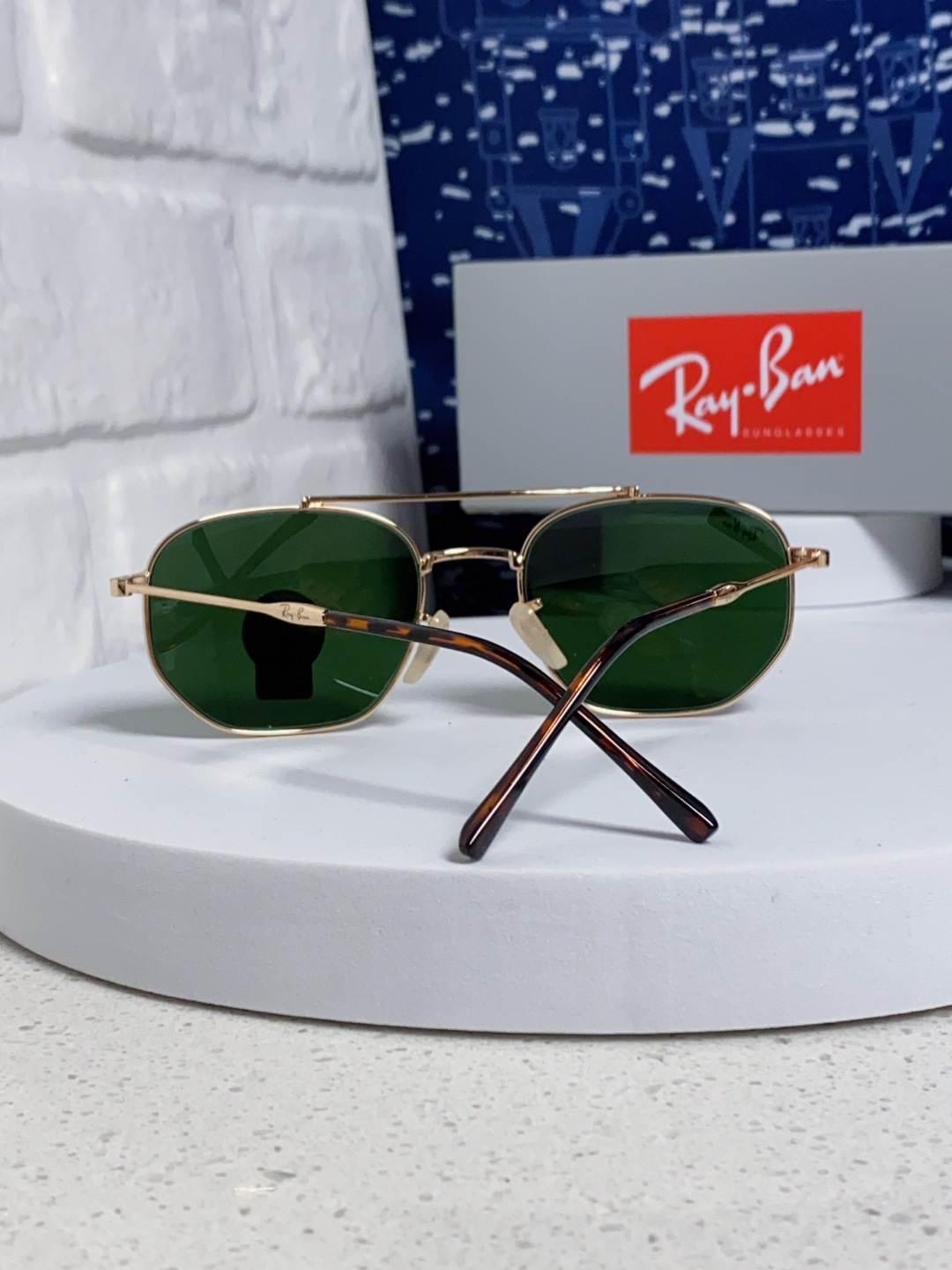 RayBan雷朋 2025新款太阳眼镜金属双梁多边形 康目色时尚眼镜男女墨镜 RB3707