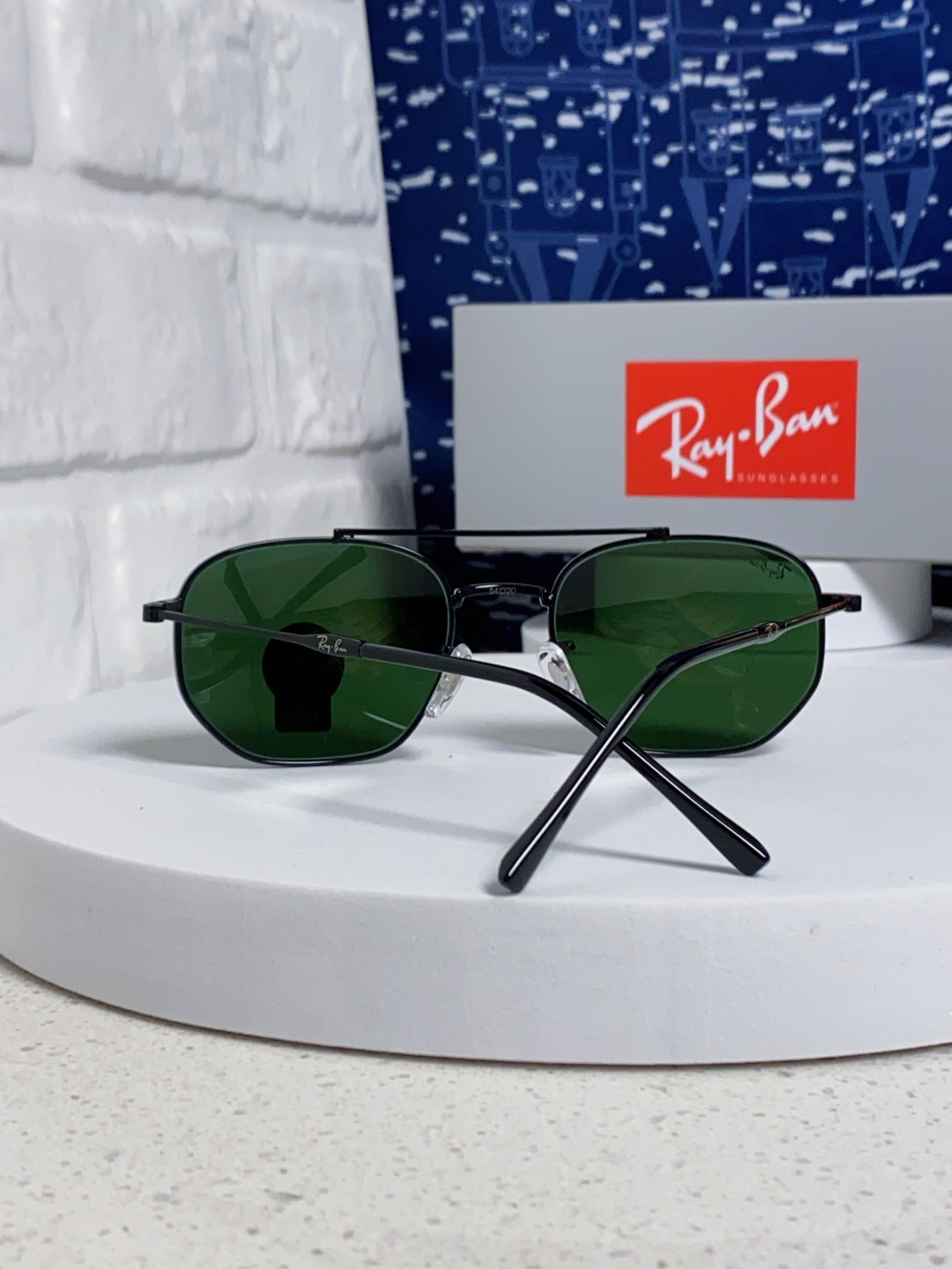 RayBan雷朋 2025新款太阳眼镜金属双梁多边形 康目色时尚眼镜男女墨镜 RB3707