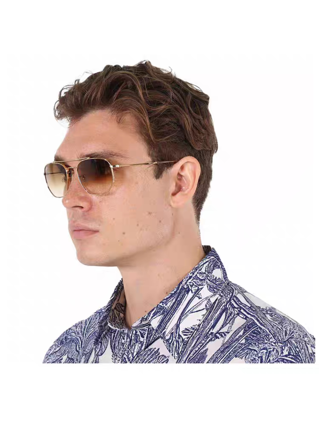 RayBan雷朋 2025新款太阳眼镜金属双梁多边形 康目色时尚眼镜男女墨镜 RB3707