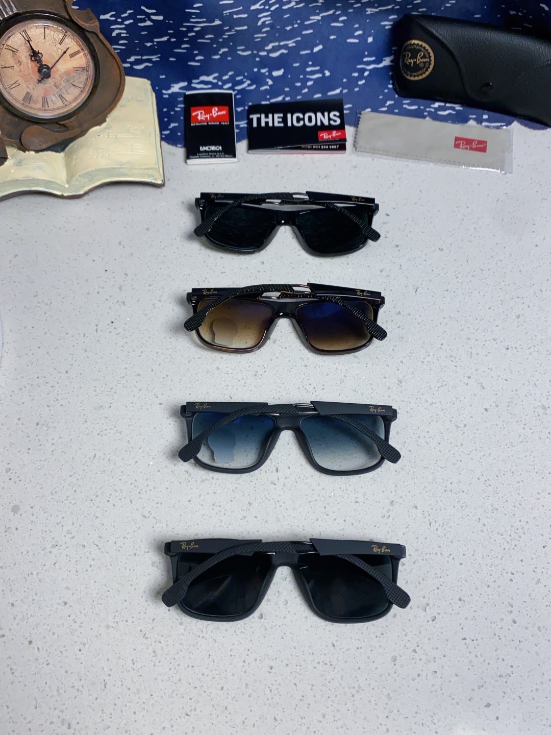 RayBan 雷朋 2025新款运动墨镜男女跑步骑行防风眼镜开车钓鱼太阳镜 高品质玻璃镜片 RB8356